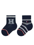 Skarpetki dla dzieci - Tommy Hilfiger Zestaw 2 par wysokich skarpet dziecięcych 701224996 Granatowy - miniaturka - grafika 1