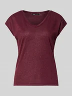 Koszulki i topy damskie - T-shirt o kroju regular fit z dodatkiem wiskozy model ‘SILVERY’ - miniaturka - grafika 1