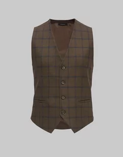 kamizelka mileto slim fit brąz - Kamizelki męskie - miniaturka - grafika 1