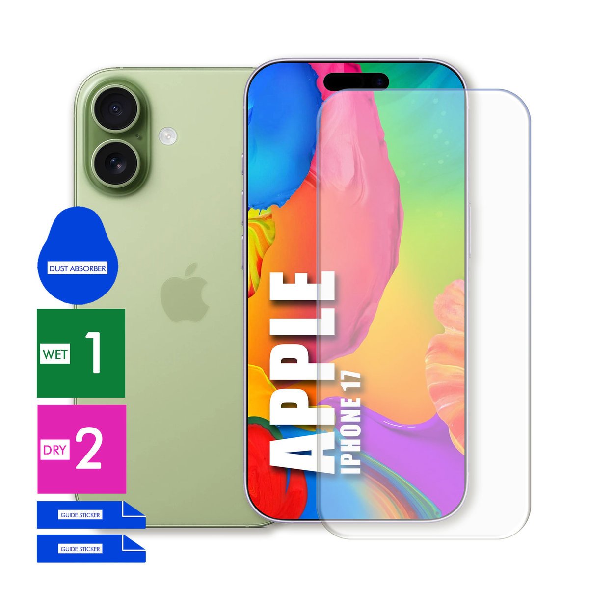 SZKŁO OCHRONNE DO APPLE IPHONE 17 NA TELEFON EKRAN SZYBKA PANCERNE