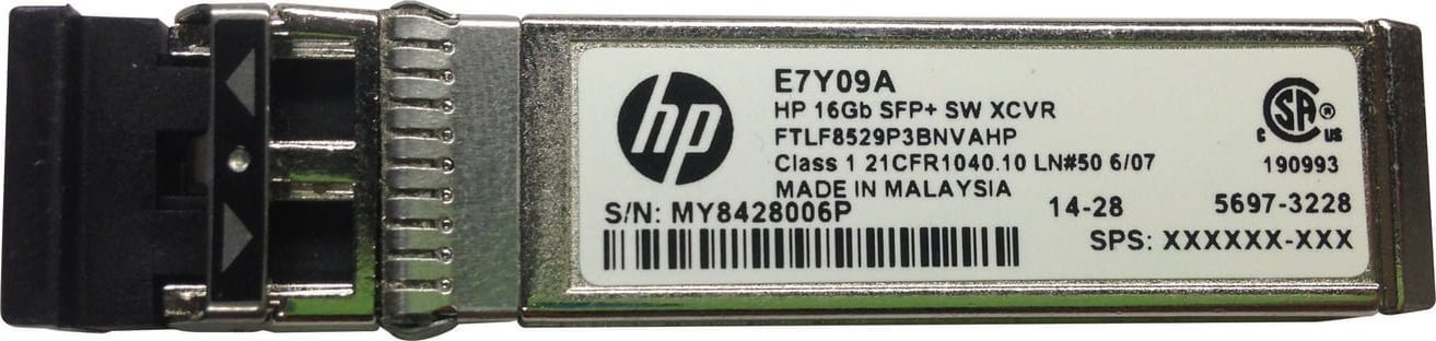 Moduł SFP HPE HPE 16GB SFP+ Short Wave 1-pack Extended Temperature Transceiver moduł przekaźników sieciowych Swiatłowód 16000 Mbit/s SFP+ 850 nm E7Y09A