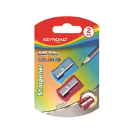 Temperówki - INNY Temperówka Keyroad Aluminiowa Pojedyncza 2szt Blister Mix Kolorów 106L407 - miniaturka - grafika 1