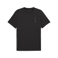 Koszulki sportowe męskie - Męska koszulka do biegania z grafiką PUMA Black - miniaturka - grafika 1