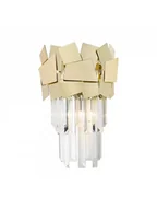 Lampy ścienne - Zuma Line Kinkiet LAMPA szklana QUASAR W0506-02A-B5E3 ścienna OPRAWA glamour crystals złoty przezroczysty W0506-02A-B5E3 - miniaturka - grafika 1
