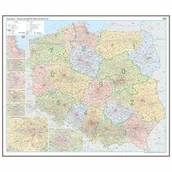 Mały naukowiec - Polska mapa ścienna kody pocztowe na podkładzie do wpinania - pinboard, 1:700 000, ArtGlob - miniaturka - grafika 1