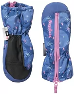 Rękawiczki - Playshoes Dziecięce rękawiczki śniegowe, uniseks z zamkiem błyskawicznym, granatowe kosmos, 1 (ok. 1-2 lata), Marine Kosmos, 1-2 lat - miniaturka - grafika 1