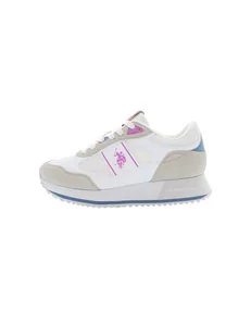 U.S. Polo Assn. Sneakersy w kolorze biało-beżowo-różowym - Trampki damskie - miniaturka - grafika 1