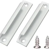 Zawiasy, okucia i inne akcesoria - Klamka do drzwi przesuwnych - Klamka do szafki - Klamka do drzwi balkonowych (ze śrubami) (2 sztuki białe) Klamka do drzwi - miniaturka - grafika 1