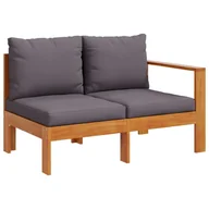Sofy ogrodowe - Sofa ogrodowa z podłokietnikiem, 2-osobowa, drewno - miniaturka - grafika 1