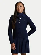 Sukienki i spódniczki dla dziewczynek - Polo Ralph Lauren Sukienka dzianinowa 313978841001 Granatowy Regular Fit - miniaturka - grafika 1