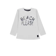 Bluzki damskie - Kanz, Bluzka chłopięca z długim rękawem, biała, rozmiar 104 - miniaturka - grafika 1