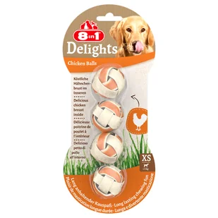 8IN1 1 Delights Bones Balls S - Kuleczki Do Żucia 4Szt - Przysmaki dla psów - miniaturka - grafika 3