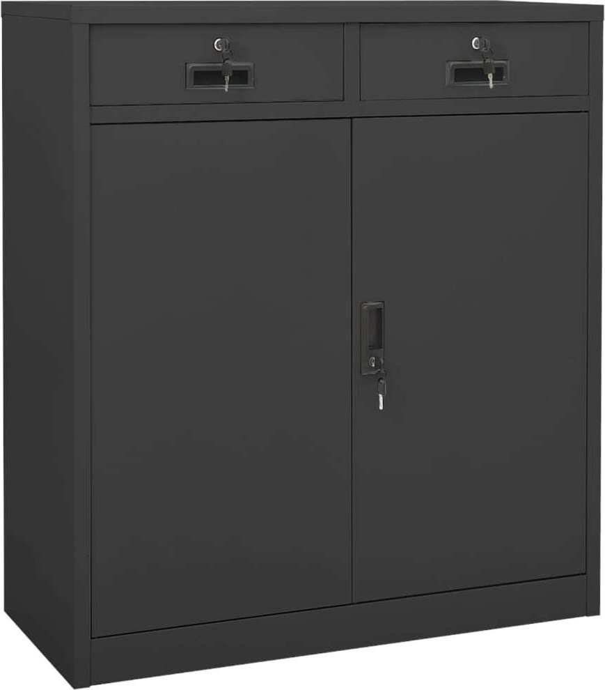 Szafka biurowa antracyt 90x40x102 cm stalowa