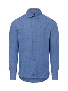 Nils Sundström Męska koszula casual Mężczyźni Slim Fit Bawełna niebieski w kratkę, S - Koszule męskie - miniaturka - grafika 1