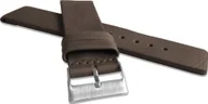 Akcesoria do smartwatchy - Lavvu LAVVU Ciemnobrązowy gładki pasek PLAIN z luksusowej skóry Top Grain - 24 - miniaturka - grafika 1