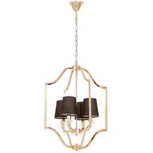 LAMPA WISZĄCA NOWOCZESNA CZARNO-ZŁOTA ORLANDO W4 - Lampy sufitowe - miniaturka - grafika 1