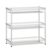 Szafy i regały magazynowe - Regał druciany z półkami/koszami, 900x900x450 mm, 3 półki - miniaturka - grafika 1