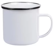 Kubki - Emaliowany kubek VINTAGE CUP, biały - miniaturka - grafika 1