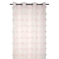 Firany - Stof Firana POMPINOU 140x260 pompony 3D róż - miniaturka - grafika 1