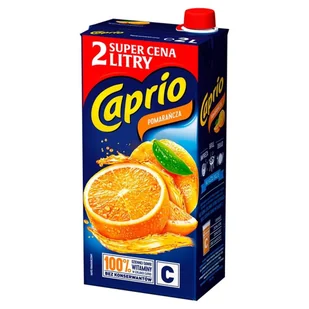 Tymbark Napój Caprio Pomarańcza 2 l - Soki i napoje niegazowane - miniaturka - grafika 1