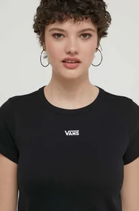 Vans t-shirt bawełniany damski kolor czarny - Koszulki sportowe damskie - miniaturka - grafika 1