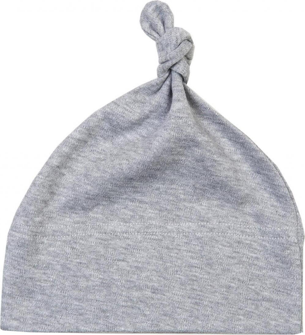 Babybugz BZ15 Baby 1 Knot Hat - Czapka dziecięca - 100% bawełna - Kolor: Heather Grey Melange - Rozmiar: One Size