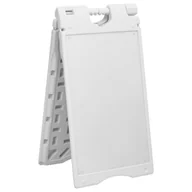 Tablice i flipcharty - vidaXL Potykacz reklamowy, szary, 45x7x84,5 cm, HDPE - miniaturka - grafika 1