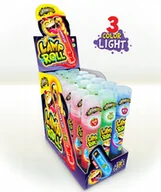 Gumy do żucia, lizaki, dropsy - Spray Johny Bee Lamp Roll świecące 18 sztuk - miniaturka - grafika 1