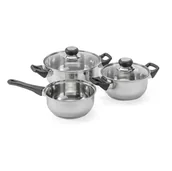Zestawy garnków i patelni - Zestaw Garnków 5-El. 1,7L, 2,8L, 1,5L - Niezbędny W Każdej Kuchni - miniaturka - grafika 1