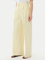 Spodnie damskie - Tommy Hilfiger Spodnie materiałowe WW0WW45460 Żółty Relaxed Fit - miniaturka - grafika 1