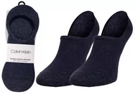 Skarpetki męskie - CALVIN  KLEIN SKARPETKI STOPKI MĘSKIE 2 PARY DARK BLUE 100001919 004 - Rozmiar: 40-46 - miniaturka - grafika 1