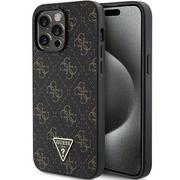 Etui i futerały do telefonów - Guess GUHCP15XPG4GPK etui obudowa pokrowiec do iPhone 15 Pro Max 6.7" czarny/black hardcase 4G Triangle Metal Logo - miniaturka - grafika 1