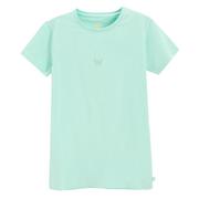 Koszulki dla dziewczynek - Cool Club, T-shirt dziewczęcy, miętowy - miniaturka - grafika 1