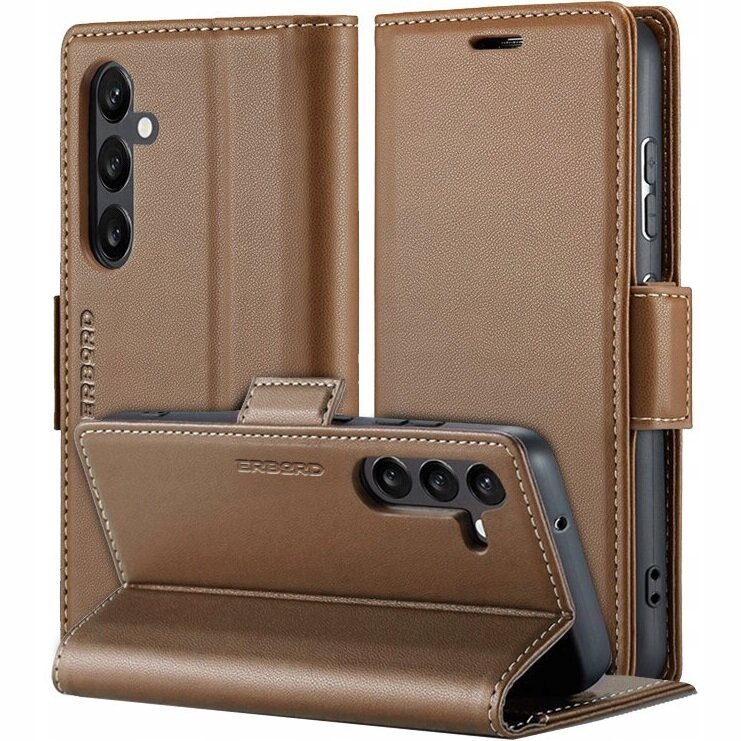 Etui z klapką do Samsung Galaxy A25 Erbord magnetyczne case portfel skóra
