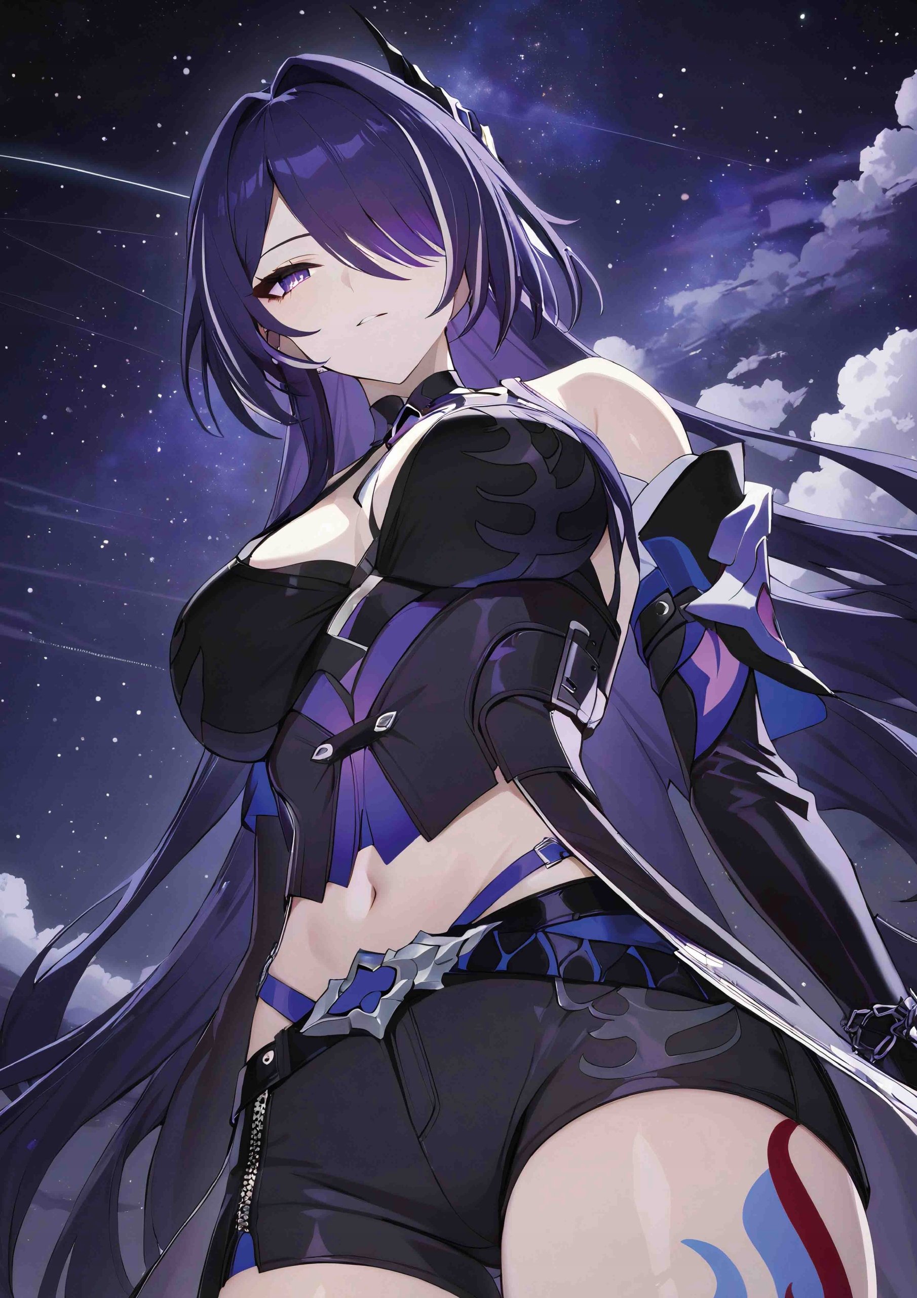Plakat A3 Honkai Star Rail Hsr Anime Gra Acheron Raiden Bosenmori Mei