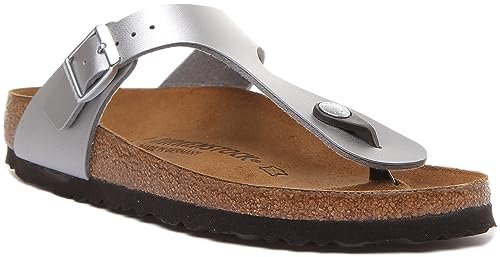 Birkenstock Classic Gizeh EVA japonki damskie, srebro, 40 EU Schmal