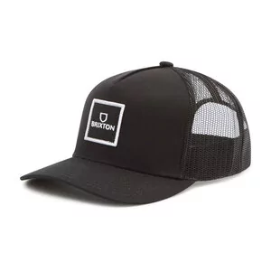 Czapki męskie - Brixton Czapka z daszkiem Alpha Block X Cmp Mesh Cap 10867 Black - grafika 1