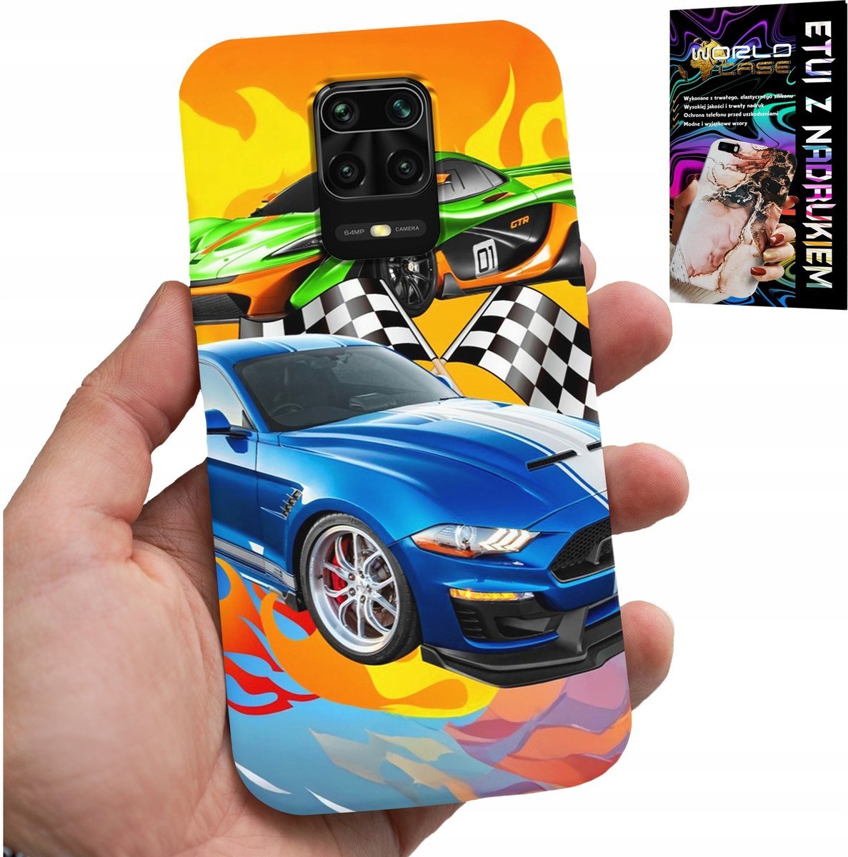 ETUI DO XIAOMI NOTE 9 PRO / 9S - DLA DZIECI, SAMOCHODY WYŚCIGOWE WYŚCIGI