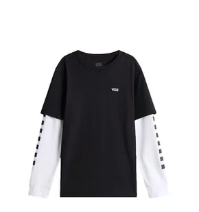 T-shirt Dziecięcy z Długim Rękawem (8-14lat) VANS Long Check Twofer Black/White VN0A49OYY281 L - Vans - Koszulki i topy damskie T-shirt Dziecięcy z Długim Rękawem (8-14lat) VANS Long Check Twofer Black/White VN0A49OYY281 L - Vans - Koszulki i topy damskie - miniaturka - grafika 1