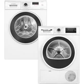 Zestawy AGD - Zestaw AGD Bosch Pralka WGE02209PL 7kg + Suszarka WTH8627GPL 8kg - miniaturka - grafika 1