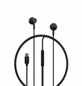 Słuchawki - Devia słuchawki przewodowe Smart M2 Digital Metal USB-C douszne czarne - miniaturka - grafika 1