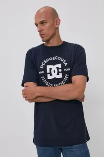 Koszulki męskie - DC t-shirt bawełniany kolor granatowy z nadrukiem - grafika 1