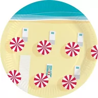 Dekoracje i nakrycia stołu na imprezę - Talerzyki Papierowe Wakacje 18 Cm - miniaturka - grafika 1
