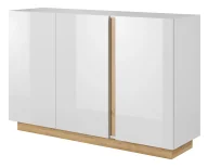 Komody - Komoda z półkami biały + dąb grandson W4-T77 - miniaturka - grafika 1