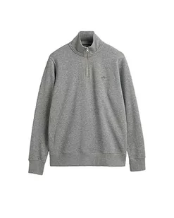 GANT Shield Half Zip bluza męska, szary melanż, 3XL - Bluzy męskie - miniaturka - grafika 1