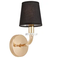 Lampy ścienne - LAMPA ŚCIENNA KINKIET NOWOCZESNY CZARNO-ZŁOTY ORLANDO W1 - miniaturka - grafika 1
