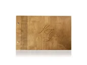 Albumy fotograficzne - Księga gości Allubra Drewniany (Dąb) skręcany, Memories - karty eko kraft - miniaturka - grafika 1