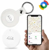 Lokalizatory GPS - Lokalizator GPS Mini Do Kluczy Auta Kota Roweru Psa Biały Android Etui - miniaturka - grafika 1