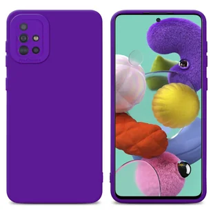Pokrowiec Etui Do Samsung Galaxy A51 4G / M40s w FLUID CIEMNY FIOLET TPU Silikonowe Obudowa Ochronny Case Cover Cadorabo - Etui i futerały do telefonów - miniaturka - grafika 1