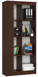 REGAŁ BIUROWY R 80 cm CLP 1 DRZWI 4 PÓŁKI WENGE - Regały biurowe - miniaturka - grafika 4